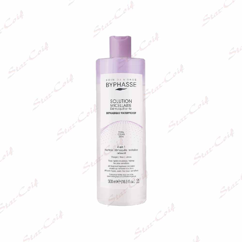 Solution Micellaire Démaquillante BYPHASSE Biphasique Waterproof 500ml