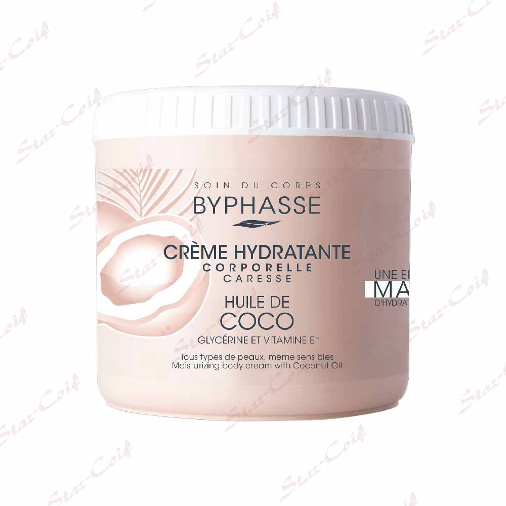 Créme Hydratante Corporelle Caresse BYPHASSE Huile De Coco