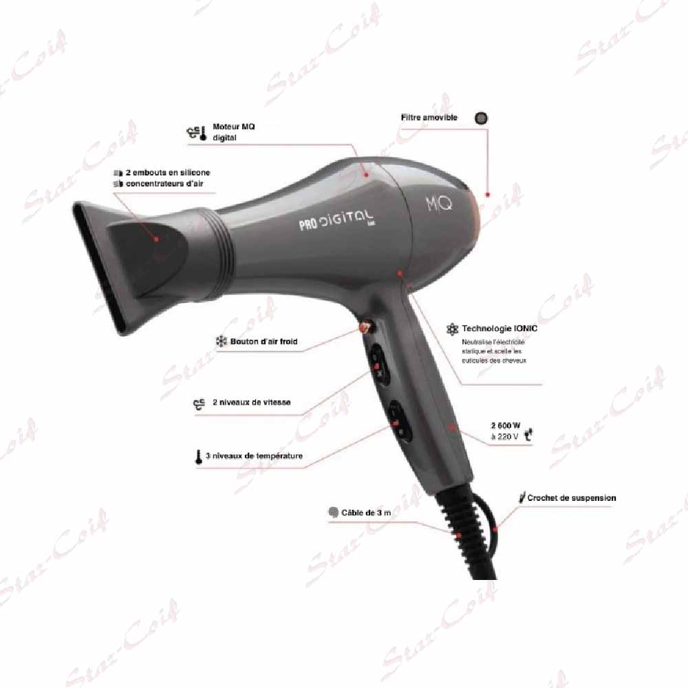 Séchoir MQ PRO Digital Ion 2600W – Image 2