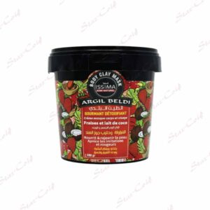 Masque Visage & Corps ISSIMA Argil Beldi Gourmant Détoxifiant A La Fraise Et Lait De Coco