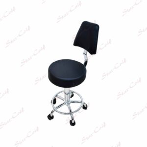 Tabouret Importation Pompe Rond Noir